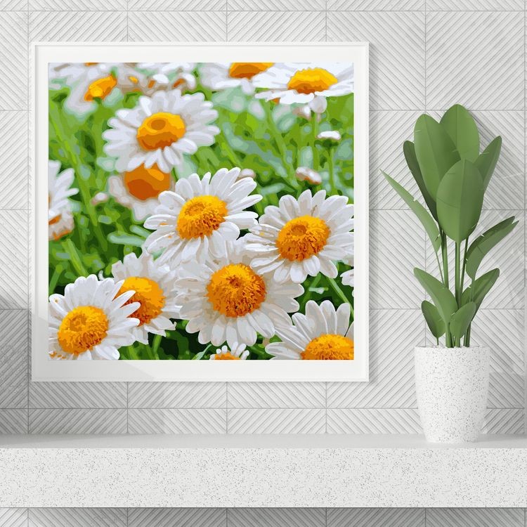 Картина по номерам «Полевые ромашки» — картинка 4