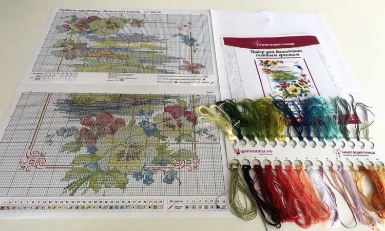 Набор для вышивания «Родные просторы. Анютины глазки» — картинка 7