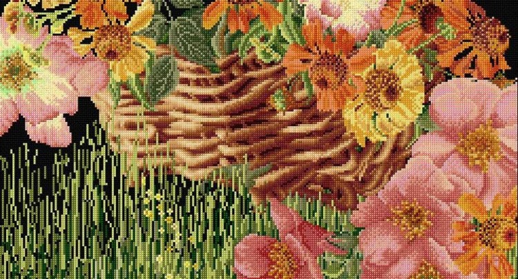 Набор для вышивания «Цветочная корзина» — картинка 3