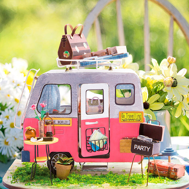 Набор для создания миниатюры (румбокс) «Домик на колесах» — картинка 10