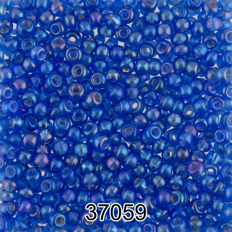 Бисер Чехия круглый 5 10/0, 2,3 мм, 500 г, цвет: 37059 синий