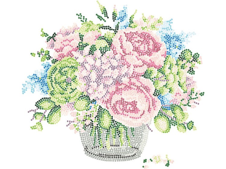 Алмазная вышивка «Нежный букет» — картинка 2