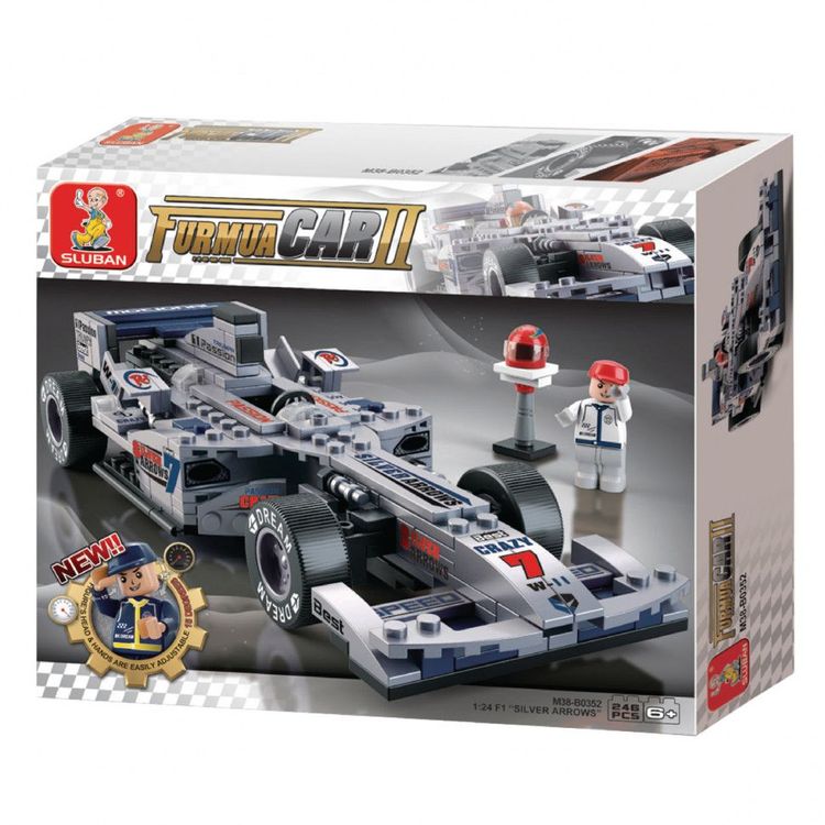 Конструктор «Формула 1.Серебрянный гоночный автомобиль», 257 деталей — картинка 4