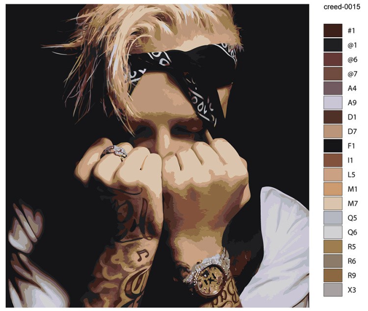 Картина по номерам «Егор Крид: альбом 58, обложка 40x40» — картинка 2