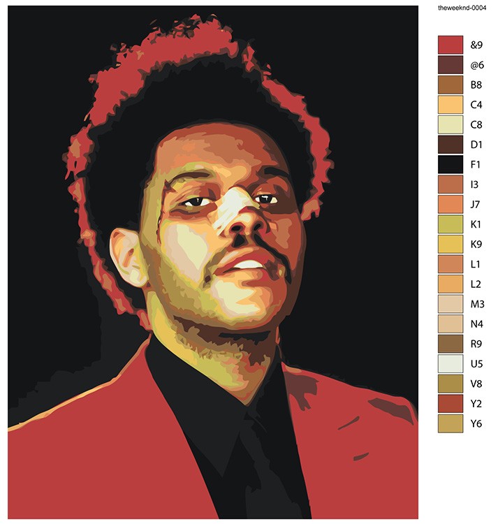 Картина по номерам «Музыкант The Weeknd Викенд 3» — картинка 2