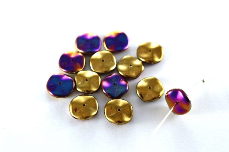 Бусины Preciosa (Чехия) RIPPLE 1 111-01351-00, 12 мм, 10 г, цвет: 00030-98545 california violet — картинка 2