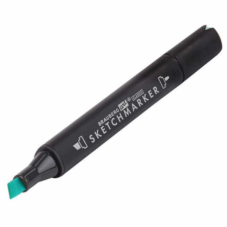 Маркер для скетчинга двусторонний 1 мм - 6 мм BRAUBERG ART CLASSIC, цвет: бирюзовый — картинка 5