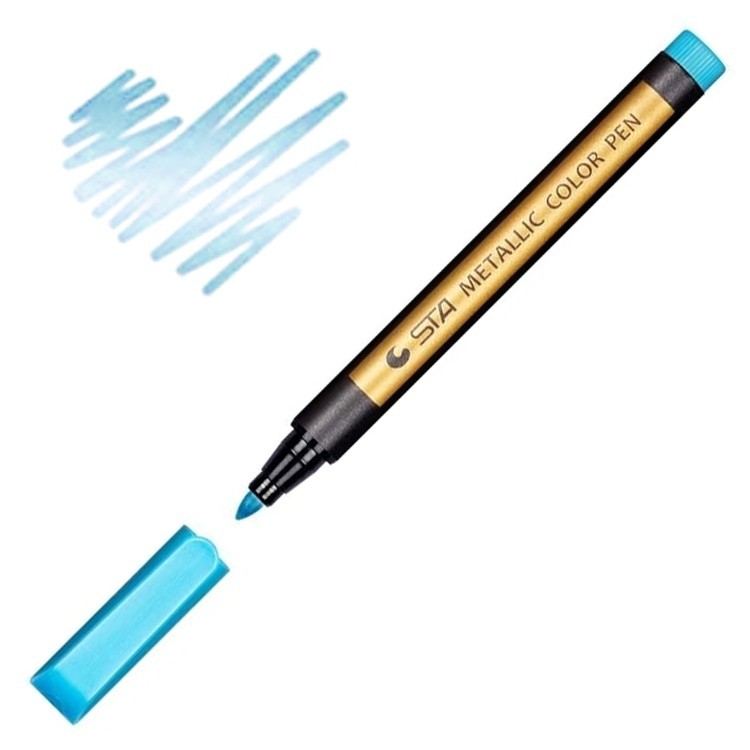 Металлизированный маркер для создания эффектов, 1 шт., цвет: голубой (Blue)