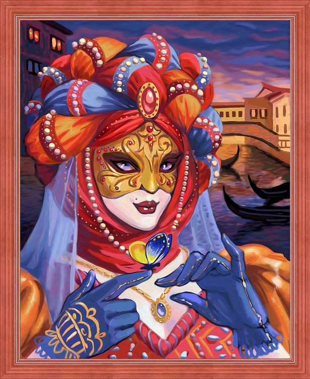 Алмазная вышивка «Венецианская дама»