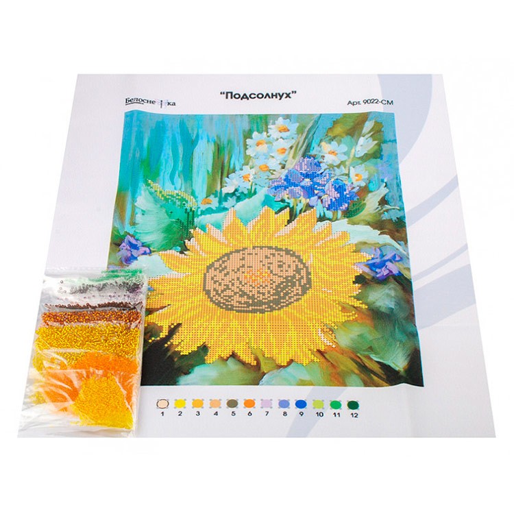 Набор вышивки бисером «Подсолнух» — картинка 2