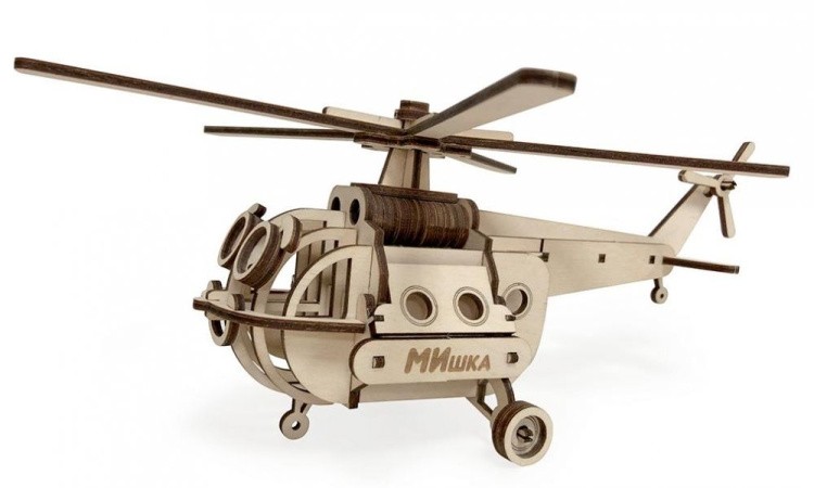 Конструктор из дерева «Вертолет МИшка», Lemmo — картинка 3