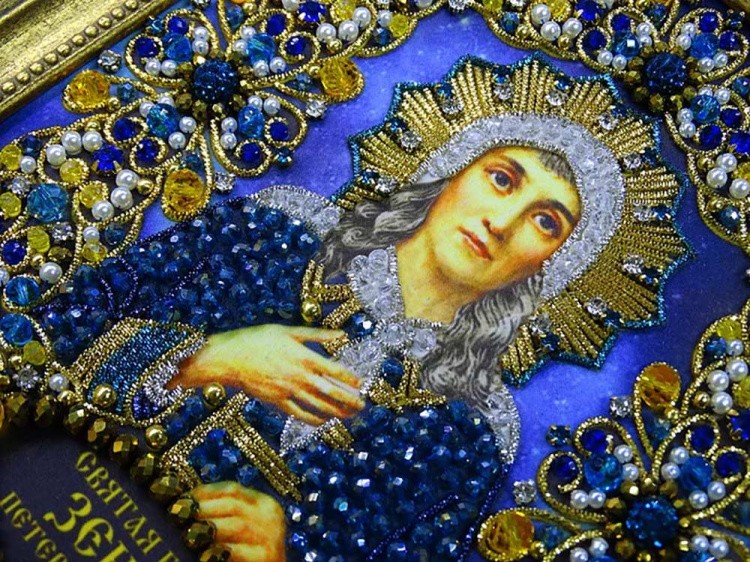 Набор вышивки хрустальными камнями «Святая Ксения» — картинка 4