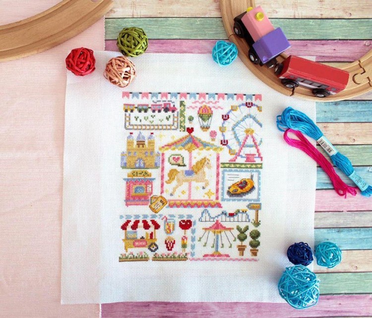 Набор для вышивания «Семплер. Парк аттракционов» — картинка 3
