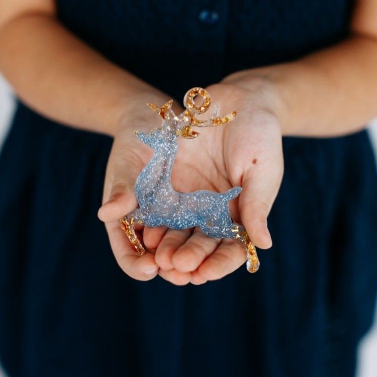 Елочная игрушка Олень №2 - Силиконовый молд, ResinArt — картинка 3