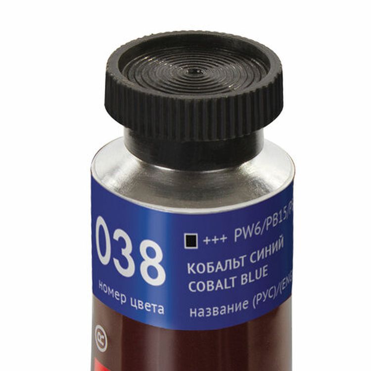 Краска масляная художественная BRAUBERG ART PREMIERE, 46 мл, проф. серия, кобальт синий — картинка 3
