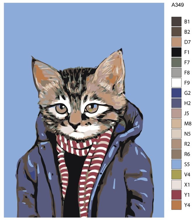 Картина по номерам «В теплой куртке» — картинка 2