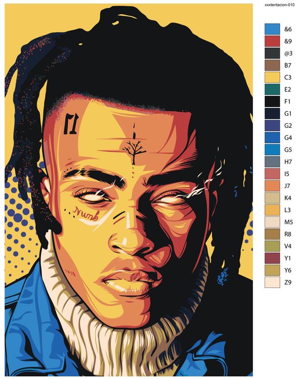 Картина по номерам «XXXTENTACION 10» — картинка 2