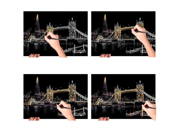 Скретч-картина «Tower Bridge» (цветная) — картинка 7