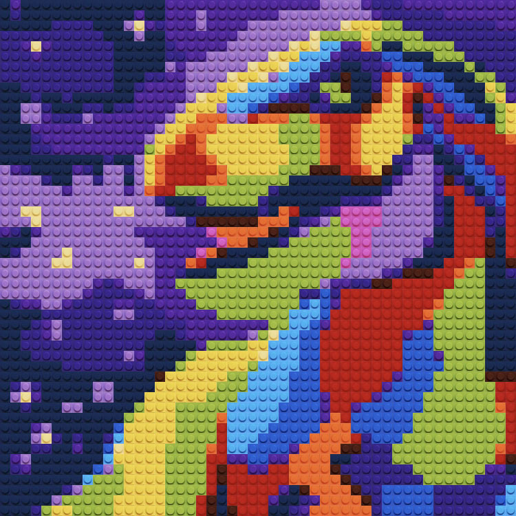 Картина-мозаика из конструктора PIXELIM «Звездный динозавр» — картинка 3