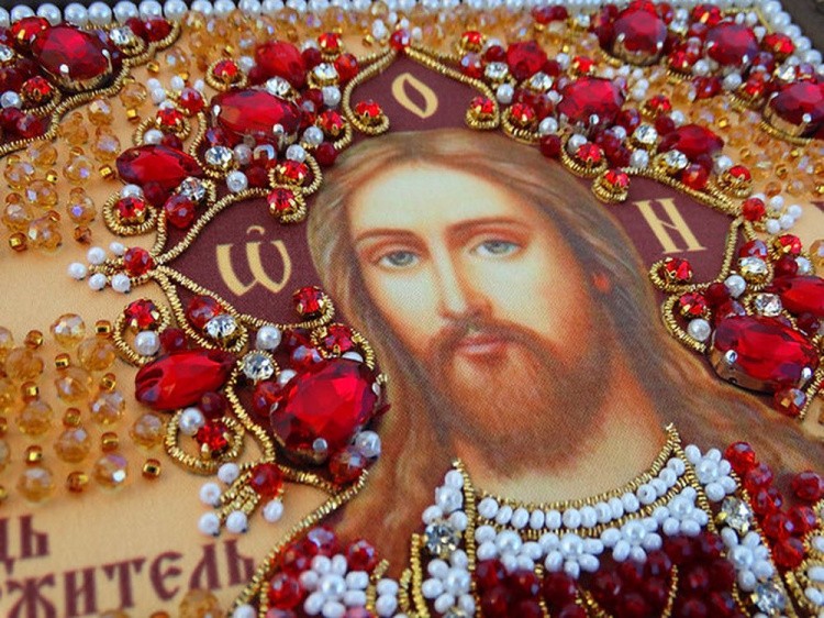 Набор вышивки хрустальными камнями «Вседержитель (золотая)» — картинка 9