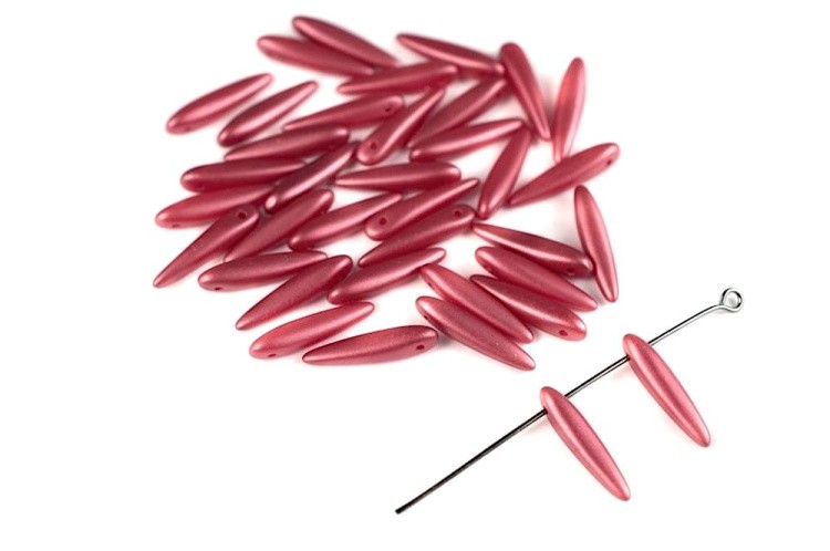 Бусины Preciosa (Чехия) THORN 2 111-01340-00, 10 г, цвет: 02010-25037 темный коралл пастель — картинка 2