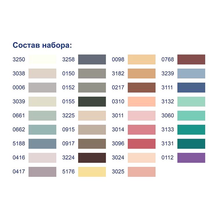Набор ниток мулине «Вышивальщица-35», 100% хлопок, 35 цв. по 8 м, Gamma — картинка 2