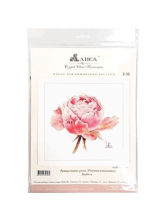 Набор для вышивания «Акварельные розы. Розовая изысканная» — картинка 4