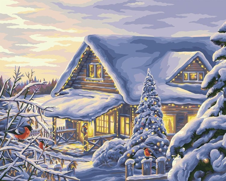 Картина по номерам «Зимний пейзаж»
