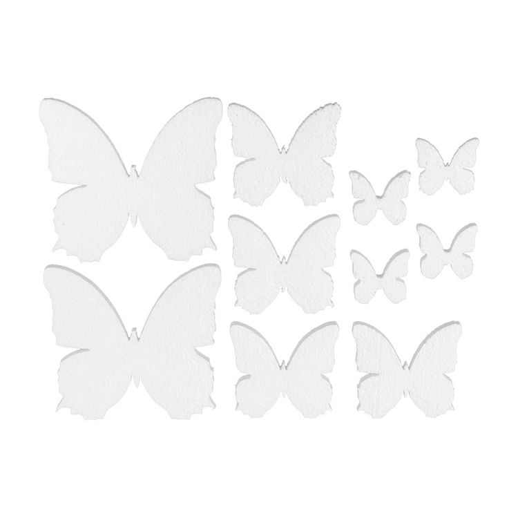Заготовка для декора «Бабочки», пенополистирол, 10 шт., Love2art