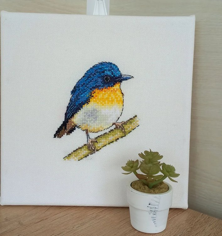 Набор для вышивания «Синяя мухоловка» — картинка 4