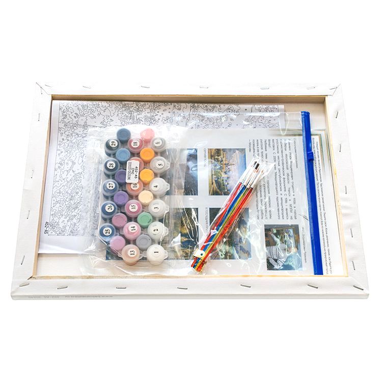 Картина по номерам «Снежная сказка в городе» — картинка 3