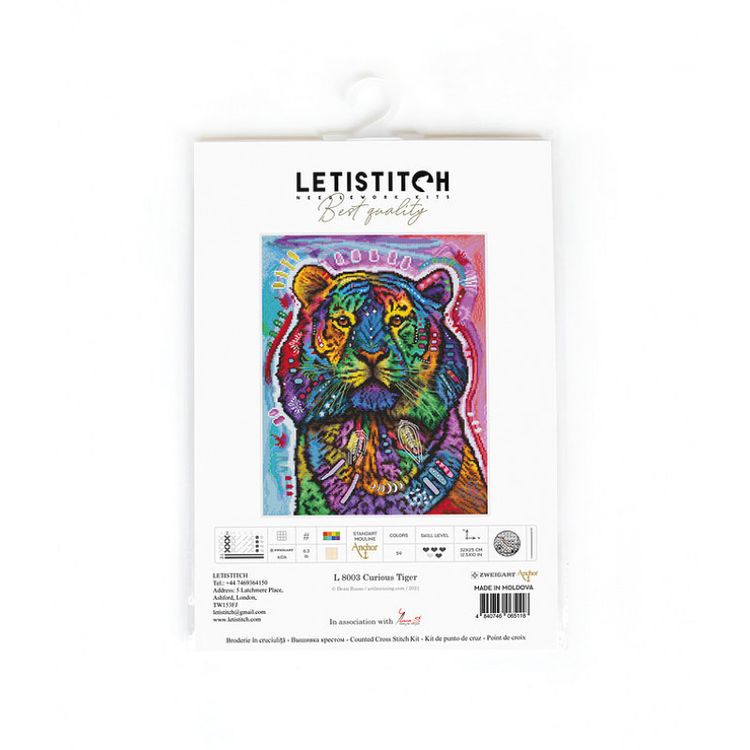 Набор для вышивания крестом «Curious Tiger» — картинка 6