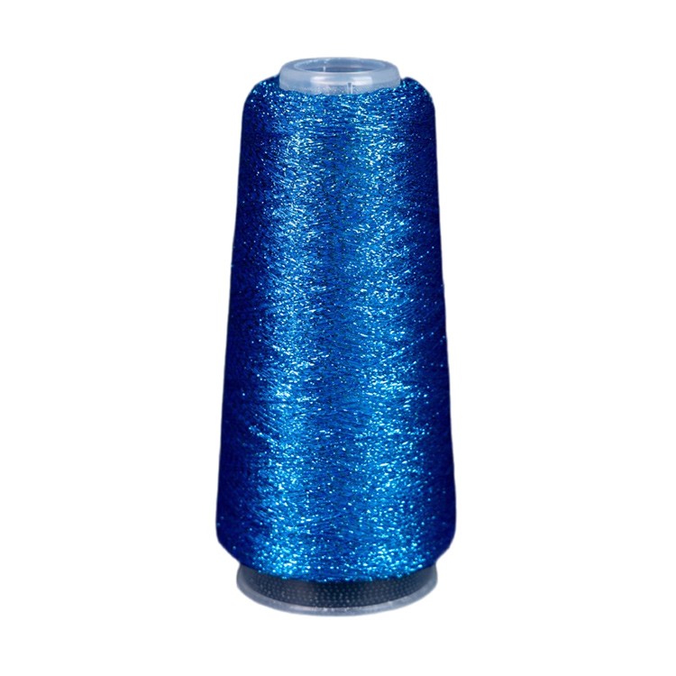 Пряжа бобинная OnlyWe Alluring shine (Аллюринг шайн) (L21), синий с синим люрексом, 1 шт., 50 г