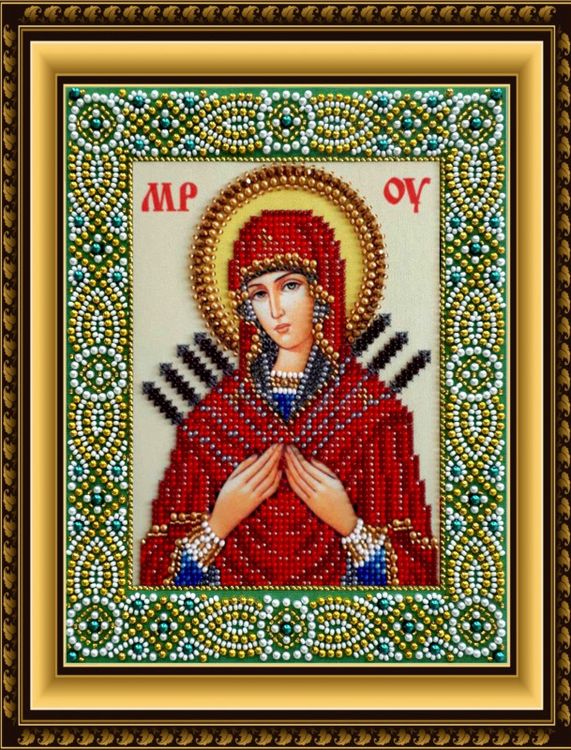 Рисунок на ткани «Образ Пресвятой Богородицы Семистрельная»