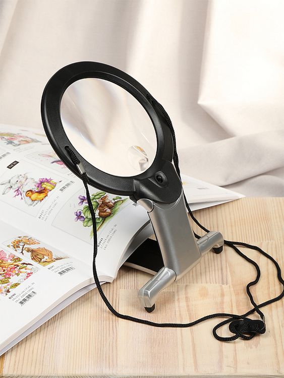 Лупа универсальная с подсветкой, 2Х, 6Х, Maxwell — картинка 6