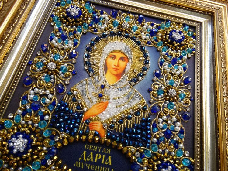 Набор вышивки хрустальными камнями «Святая Дарья» — картинка 10