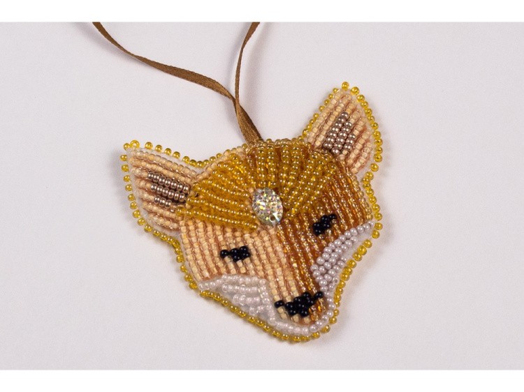 Набор вышивки бисером «Брошь Лисий свет» — картинка 2