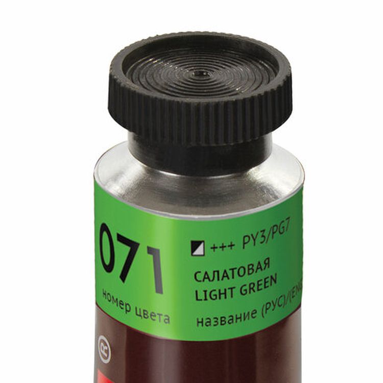 Краска масляная художественная BRAUBERG ART PREMIERE, 46 мл, проф. серия, салатовая — картинка 3