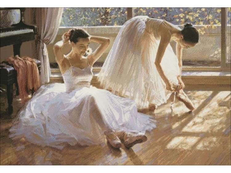 Алмазная вышивка «Две балерины» — картинка 2