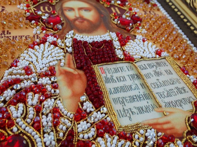 Набор вышивки хрустальными камнями «Вседержитель (золотая)» — картинка 7