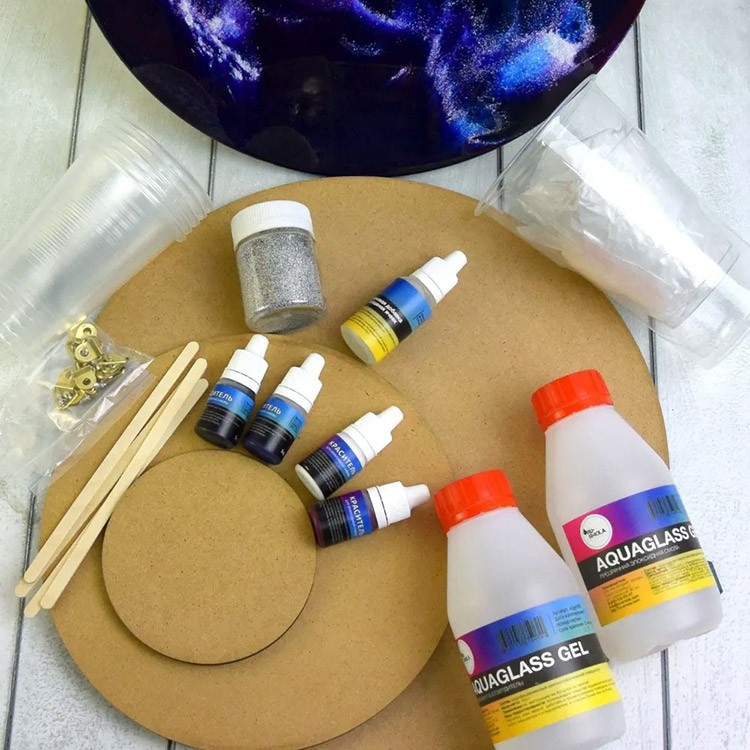Набор для рисования эпоксидной смолой в технике ResinART Космос, RU-SMOLA — картинка 3