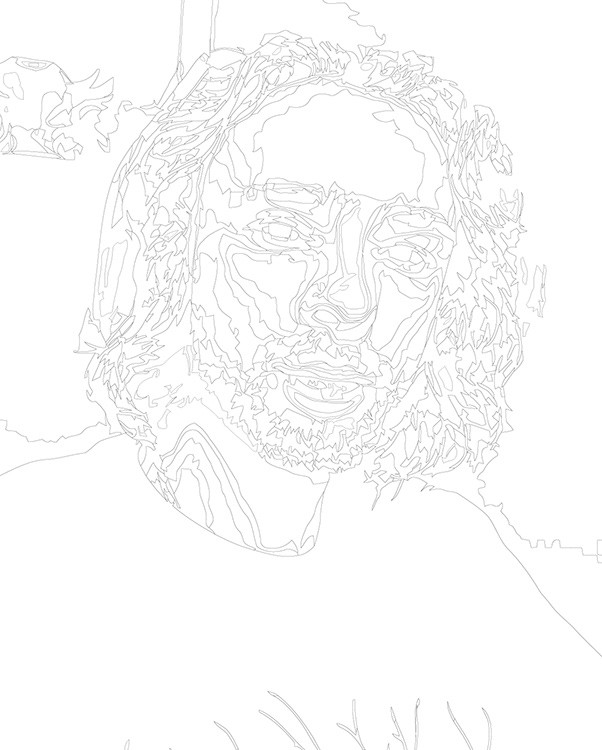 Картина по номерам «Стример и певец Егор Крид: портрет чб» — картинка 3