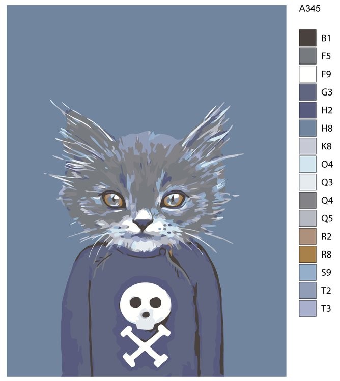 Картина по номерам «Свитер с черепами» — картинка 2