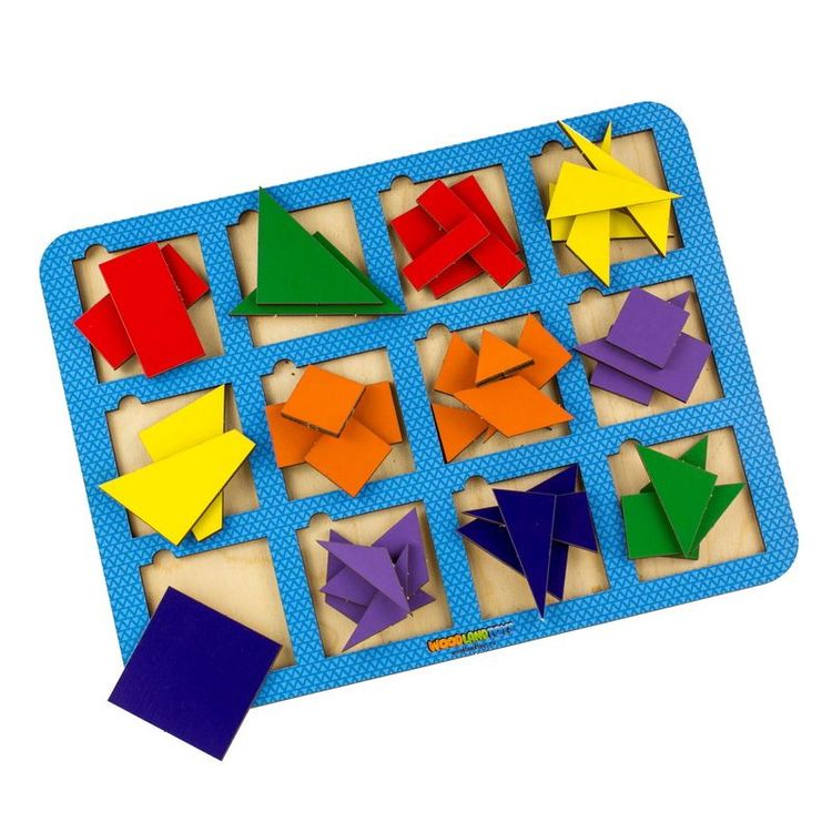 Развивающее пособие из дерева «Сложи квадрат», Б.П.Никитин, 12 квадратов, ур. 1 — картинка 5