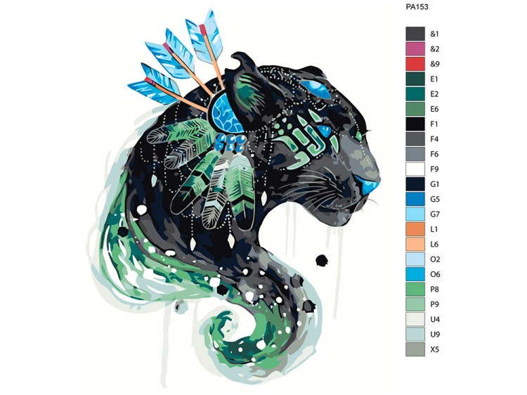 Картина по номерам «Вождь пантер» — картинка 2