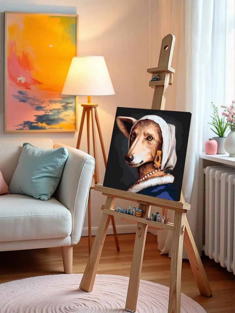 Картина по номерам «Портрет собаки в историческом стиле» — картинка 10