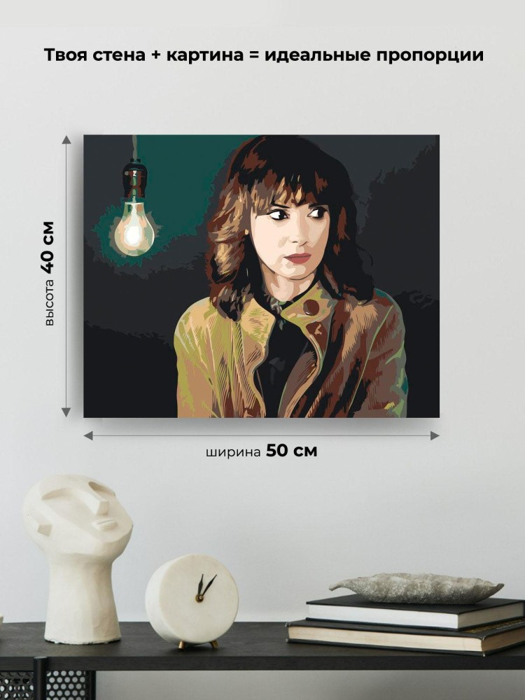 Картина по номерам «Очень странные дела: Джойс Байерс - Вайнона Райдер» — картинка 3