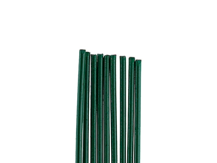 Проволока флористическая лакированная IGW-1.2 цвет: №01 зеленый d 1.2 мм, 12 шт., Blumentag