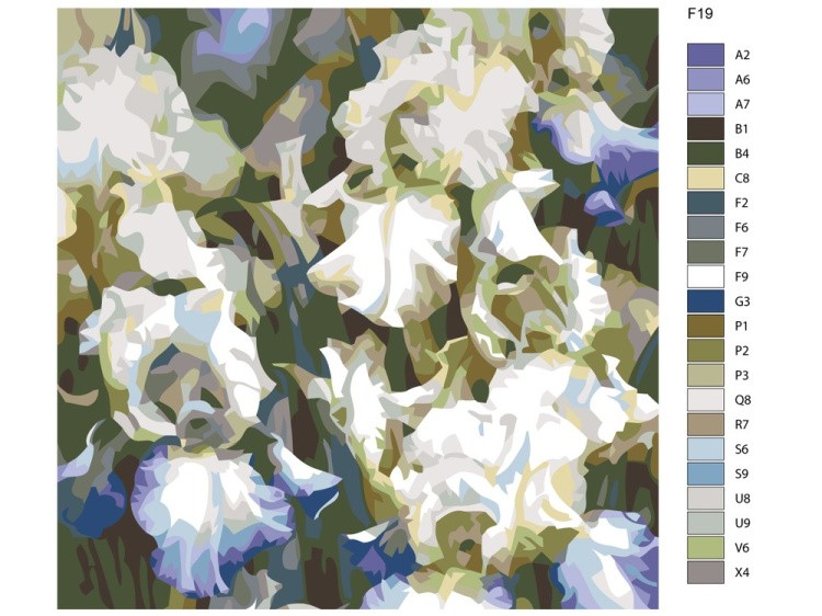 Картина по номерам «Белые ирисы» — картинка 2