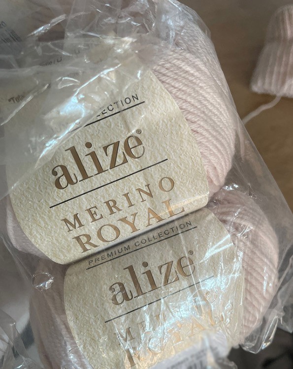 Пряжа ALIZE Merino royal (67), экрю, 5 шт. по 50 г — картинка 2